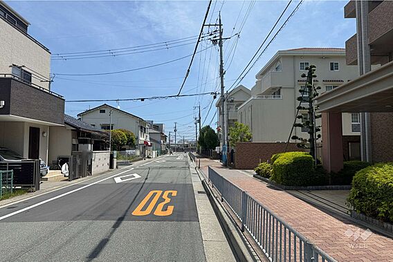 敷地北側の前面...