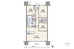 レーベン川西TIEAKRESIDENCE 3LDKの間取図画像
