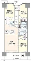 パークホームズ南船橋 3LDKの間取図画像