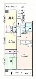 ダイアパレスライブシティ船橋 3LDKの間取図画像