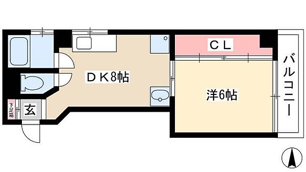 コーポグリーンハウス ｜愛知県名古屋市中区新栄1丁目(賃貸マンション1DK・5階・31.17㎡)の写真 その2