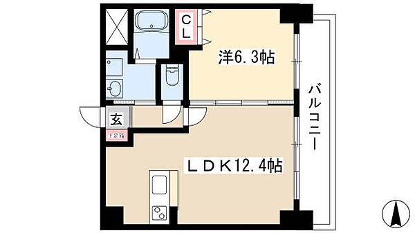 S-FORT北山王 ｜愛知県名古屋市中川区西日置2丁目(賃貸マンション1LDK・10階・43.05㎡)の写真 その2