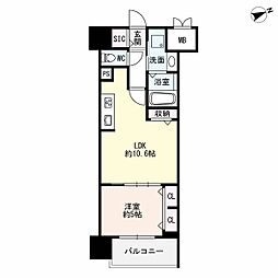 ザ・シンフォニア新栄THE SINFONIA SHINSAKAE 10階1LDKの間取り