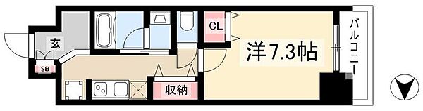 テナス丸の内 ｜愛知県名古屋市中区丸の内2丁目(賃貸マンション1K・6階・29.43㎡)の写真 その2