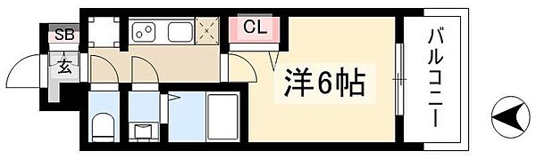 プレサンス新栄ユリシス ｜愛知県名古屋市中区新栄3丁目(賃貸マンション1K・13階・21.32㎡)の写真 その2