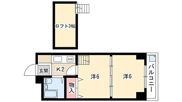 桜マンション ｜愛知県名古屋市中区新栄2丁目(賃貸マンション2K・9階・27.00㎡)の写真 その2