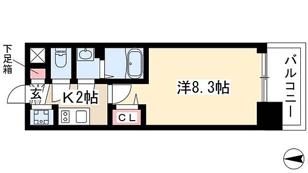 プレサンス上前津グレース ｜愛知県名古屋市中区上前津1丁目(賃貸マンション1K・14階・24.63㎡)の写真 その2