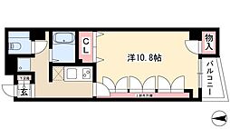 グランパス豊年 3階1Kの間取り