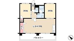 三洋ビル 5階2LDKの間取り