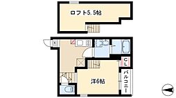 ハーモニーテラス十番IV 1階1Kの間取り