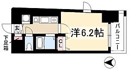 プレサンス桜通アベニュー 11階1Kの間取り