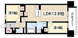 GRANPASEO丸の内 6階2LDKの間取り