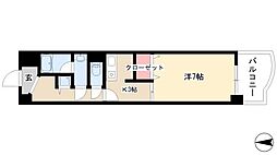 グランシャリオ名駅南 8階1Kの間取り