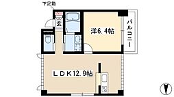 アークプラッツ 6階1LDKの間取り