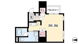 Comfortささしまライブ 4階ワンルームの間取り