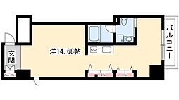 N.S.ZEAL泉 3階ワンルームの間取り