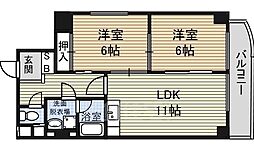 橘屋ビルアムデ 4階2LDKの間取り