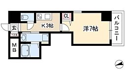 ＰＯＮＴＥ　ＡＬＴＯ　新栄 9階1Kの間取り