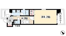 千種アヴァンギャルドプレイス 10階1Kの間取り