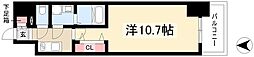 CRESTTAPP金山 11階1Kの間取り