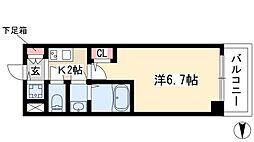 オーキッドレジデンス鶴舞 10階1Kの間取り