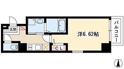 Ｚ・Ｒ名駅 9階1Kの間取り