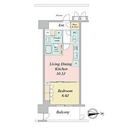 ラフィシア上前津(Rafficia Kamimaezu) 3階1LDKの間取り