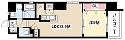 K CLASSY IMAIKE 7階1LDKの間取り