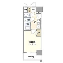 エスリード金山ル・グラン 2階1Kの間取り