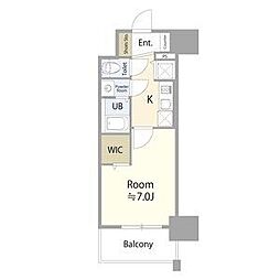 エスリード金山ル・グラン 12階1Kの間取り