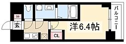 S-RESIDENCE熱田 9階1Kの間取り