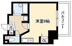 グレイス吹上 4階1Kの間取り