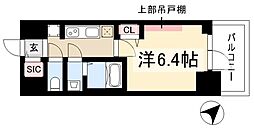 プレサンス上前津ディアシス 3階1Kの間取り