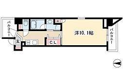 千種ライズ 6階1Kの間取り