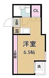 ヴィラカレッジ千代田 2階ワンルームの間取り