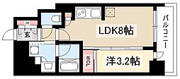 プレサンスロジェ大須白川公園 15階1LDKの間取り