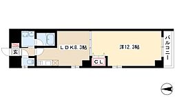 BSRESIDENCESAKAE 1LDKの間取図画像