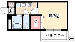 間取図画像 1K