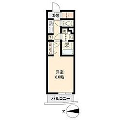 ブランシエスタ金山 1Kの間取図画像