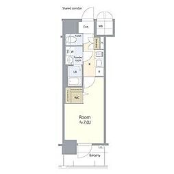 エスリード ザ・レガリア新栄ALTAIER 1Kの間取図画像
