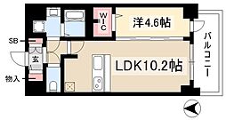 プレサンス錦通THE葵 1LDKの間取図画像