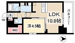 プレサンスロジェ丸の内CENTRALCASA 1LDKの間取図画像