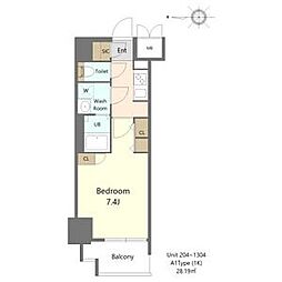 名古屋市東区泉2丁目マンション 1Kの間取図画像