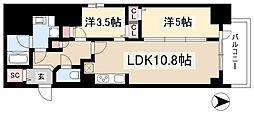 プレサンスTHE久屋大通レジェンド 2LDKの間取図画像