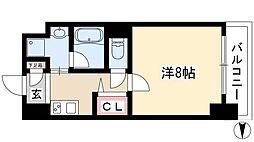 アプリーレ代官町 1Kの間取図画像