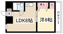 ラ・クール泉 1DKの間取図画像