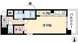 グランシャリオ栄 1Kの間取図画像