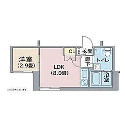 アーバン栄 ワンルームの間取図画像