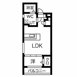 LeGioieNishitakakuraStation 1LDKの間取図画像