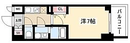 S-RESIDENCE名駅North2 1Kの間取図画像